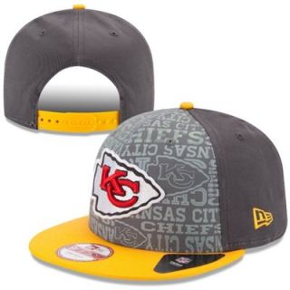 Mens New Era Graphite Kansas City Chiefs 2014 NFL Draft 9FIFTY Snapback Hat