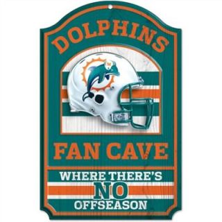 WinCraft Miami Dolphins 11 x 17 Fan Cave Wood Sign