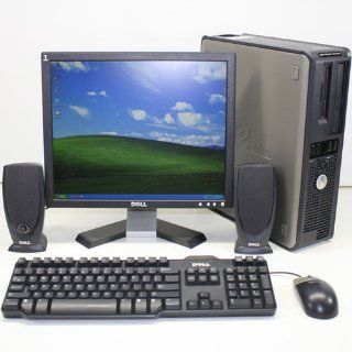Dell Optiplex GX280 Desktop with LCD Flat Panel Monitor (Single Core 2.8Ghz Pentium 4 Processor, 1 GB RAM, 40 GB Hard Drive, Windows XP)  Desktop Computers  Computers & Accessories