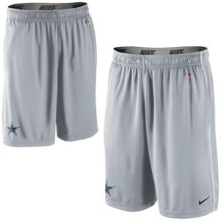Mens Nike Gray Dallas Cowboys Practice Wear Performance Shorts