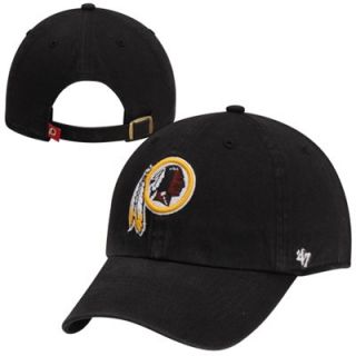 47 Brand Washington Redskins Clean Up Adjustable Hat   Black