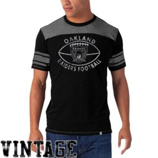 47 Brand Oakland Raiders Vintage Top Gun T Shirt   Black/Silver