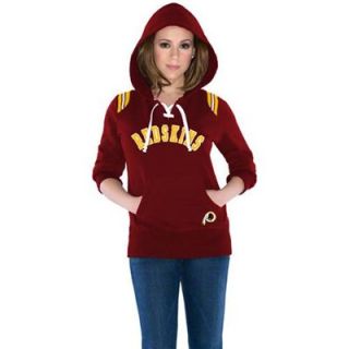 Touch by Alyssa Milano Washington Redskins Ladies Laced Up Pullover Hoodie   Burgundy