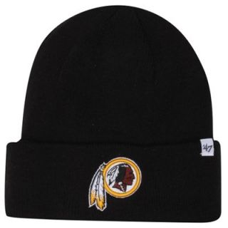 47 Brand Washington Redskins Raised Cuff Knit Hat   Black