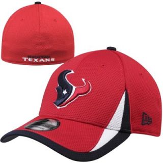 New Era Houston Texans Training Replica 39THIRTY Flex Hat   Red
