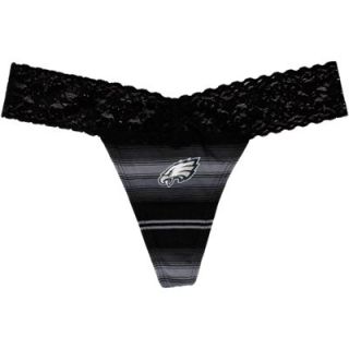 Philadelphia Eagles Womens Nuance Striped Knit Thong   Midnight Green