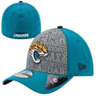 Mens New Era Teal Jacksonville Jaguars 2014 NFL Draft 39THIRTY Reverse Flex Hat