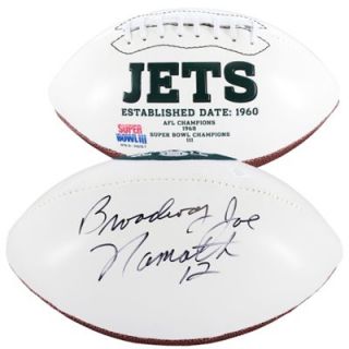 Joe Namath New York Jets Autographed White Panel Football
