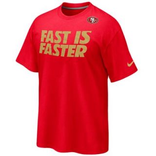Nike San Francisco 49ers Fast Is Faster T Shirt   Scarlet