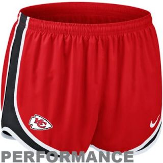 Nike Kansas City Chiefs Womens Tempo Performance Running Shorts   Red