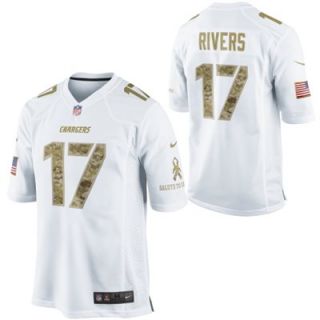 Nike Philip Rivers San Diego Chargers Salute to Service Game Jersey   White