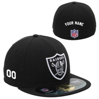 New Era Oakland Raiders Mens Customized On Field 59FIFTY Football Structured Fitted Hat  