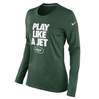 Nike New York Jets Ladies Play Like A Jet Local Long Sleeve T Shirt   Green