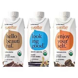 CalNaturale Svelte Organic Protein Shake, Variety Pack, 11 Ounce Aseptic Boxes (Pack of 12)  Protein Ready To Drink Beverages  Grocery & Gourmet Food