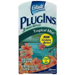 Glade Plugins Gel Refill  Tropical Mist, One Box Containing 3 refills