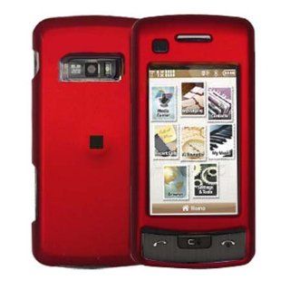 Hard Plastic Snap on Cover Fits LG VX11000 EnV Touch Solid Red (Rubberized) Verizon (does NOT fit LG VX10000 Voyager) Cell Phones & Accessories