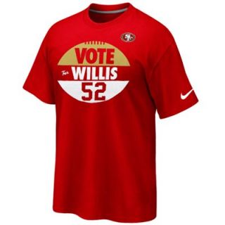 Nike Patrick Willis San Francisco 49ers Vote For Willis T Shirt   Scarlet
