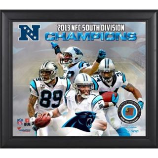 Carolina Panthers 2013 NFC South Champs Framed 15 x 17 Collage with Game Used Football Limited Edition of 500