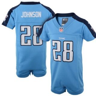 Nike Chris Johnson Tennessee Titans Newborn Game Romper Jersey   Light Blue