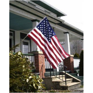 Valley Forge Flag 3 Feet by 5 Feet Polycotton US Flag Kit with 6 Foot Steel Pole and Bracket  Outdoor Flags  Patio, Lawn & Garden
