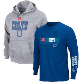 Indianapolis Colts Hooded Sweatshirt & Long Sleeve T Shirt Combo