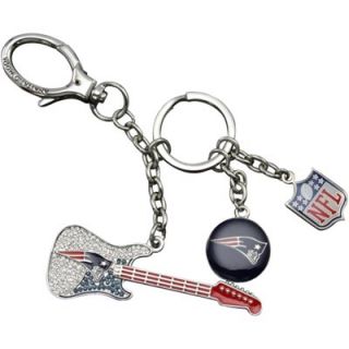 Anastasio Moda New England Patriots Crystal Guitar Charm Keychain