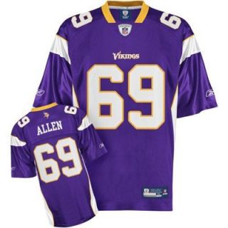Reebok NFL Equipment Minnesota Vikings #69 Jared Allen Purple Replica Jersey