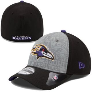 Mens New Era Black Baltimore Ravens 2014 NFL Draft 39THIRTY Flex Hat