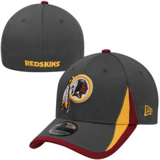 New Era Washington Redskins Training Replica 39THIRTY Flex Hat   Graphite