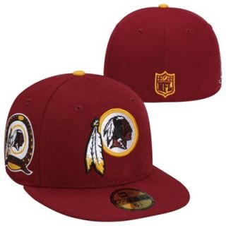 New Era Washington Redskins 59FIFTY Patched Fitted Hat   Burgundy