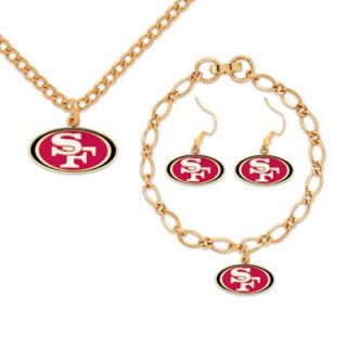 San Francisco 49ers Ladies Gold Tone Jewelry Gift Set