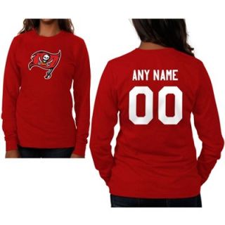 Tampa Bay Buccaneers Womens Custom Any Name & Number Long Sleeve T Shirt