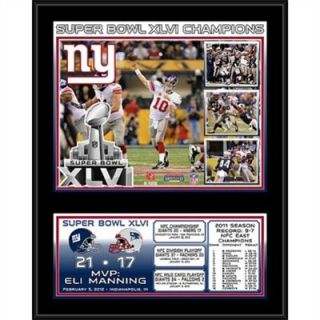 New York Giants Super Bowl XLVI Sublimated 12 x 15 Plaque