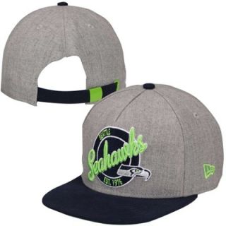 New Era Seattle Seahawks Rethered 9FIFTY Snapback Hat   Gray/College Navy
