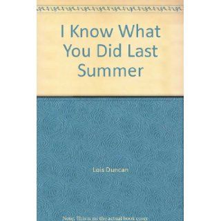 I Know What You Did Last Summer Books