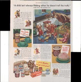 Borden's Company Milk Ice Cream A Child Isn't Alwasy Fibbing When He Doesn't Tell The Truth Elsie The Borden Cow 1949 Original Vintage Advertisement  Prints  