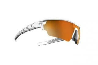 Under Armour Phenom Sunglasses Satin White Frame Orange Lens 8600054 110941 Clothing