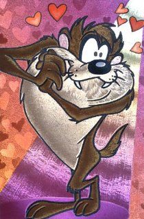Looney Tunes "Magic Effect" Postcard   Tasmanian Devil (TAZ) in Love  Blank Postcards 