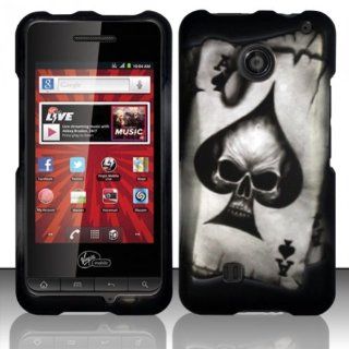 [Extra Terrestrial]For PCD Chaser VM2090 (Virgin Mobile) Rubberized Design Cover   Spade Skull Cell Phones & Accessories
