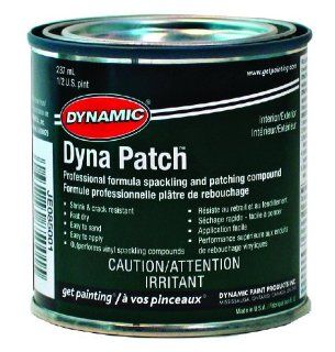 Dynamic JE085001 Dyna Patch Pro Spackling and Patching Compound, 8 Ounce   Wall Surface Repair Products  