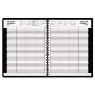 At A Glance 7021275 Eight person Group Practice Daily Appointment Book 8 1/2 X 11 Black 2014  Appointment Books And Planners 