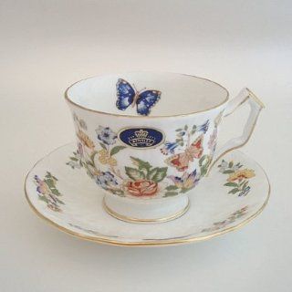 Aynsley Bone China COTTAGE GARDEN Tea Cup & Saucer Set New Teacup With Saucer Kitchen & Dining