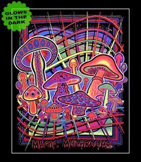 Hippie Blacklight Tapestry Magic Mushrooms PRDG52  