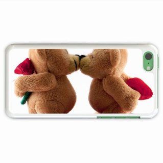 Diy Apple 5C Holidays Valentines Day Bears Kiss Romance Gifts Of In Love Present White Cellphone Skin For Everyone Cell Phones & Accessories