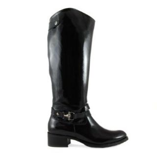 Jose Saenz Womens a Black Patent Spanish Leather Kitten Heel Tall Boot UK 7   EU 40   US 9 Shoes