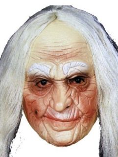 Old Lady Costume Vinyl Mask   Adult's One Size Fits All Clothing