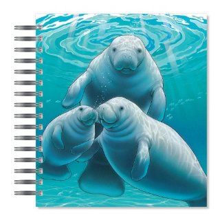 ECOeverywhere Manatee Family Picture Photo Album, 18 Pages, Holds 72 Photos, 7.75 x 8.75 Inches, Multicolored (PA14123)  Wirebound Notebooks 