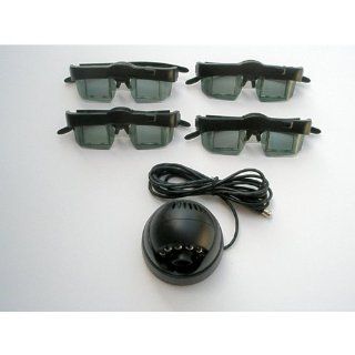 3d Glasses (Four) and Emitter for for Mitsubishi or Samsung DLP TV's, VIP Gamer and Lumagen CRT 3D, etc, Optoma 3D XL 3D box,Viewsonic VP3D1 3d box, Moome EXTV3 Box, Nvidia Quadro Cards, X3D, I/O, ED etc black 3D Gaming dongle etc Electronics