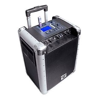 Pyle PCMX265B Black Portable PA System With Rechargeable Battery, 400 W