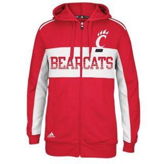 adidas College 3 Stripe Full Zip Hoody   Mens   Basketball   Clothing   Cincinnati Bearcats   Multi